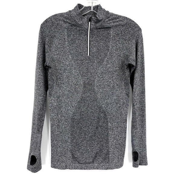Zyia Active Fog Performance 1/4 Zip Pullover Sweatshirt Gray Long Sleeve Small - Picture 1 of 6